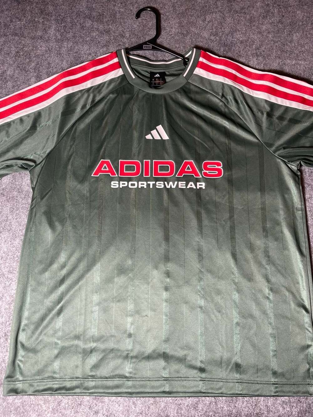 Adidas M Tiro Tee Green Oxide Red White Jersey Mens Size L NWT